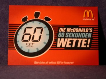 Gutschein 60 Sekunden Wette vorne
